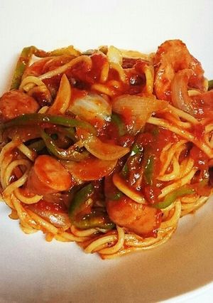ナポリタン風トマトソースパスタ-レシピのメイン写真
