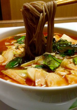 バジルトマト蕎麦-レシピのメイン写真