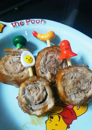 お弁当に！豚肉ロール照り焼き風-レシピのメイン写真