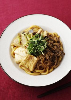牛すき煮うどんカレー風味-レシピのメイン写真