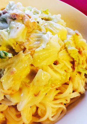 キャベツナ濃厚クリチソースうどん☆覚書用-レシピのメイン写真