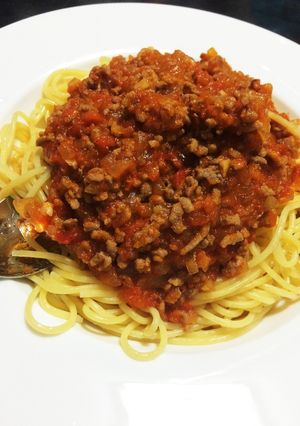 トマトソースを使ったミートスパゲッティ-レシピのメイン写真