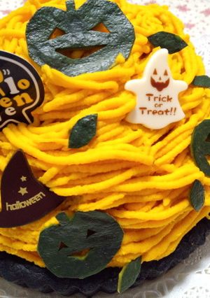 ハロウィン★HMで簡単かぼちゃの黒タルト-レシピのメイン写真