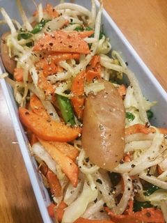 アクティフライで♪ウィンナーと野菜炒め-レシピのメイン写真