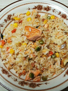 炊飯器で作る炊き込み鮭ピラフ-レシピのメイン写真