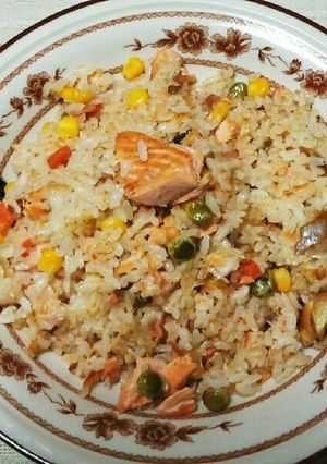 炊飯器で作る炊き込み鮭ピラフ-レシピのメイン写真
