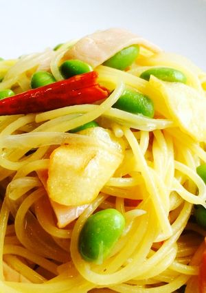 彩り鮮やか☆枝豆のペペロンチーノ-レシピのメイン写真
