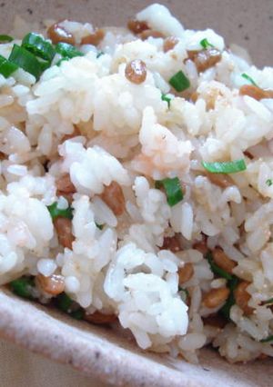 ★大葉にんにく醤油で納豆明太炒飯★-レシピのメイン写真