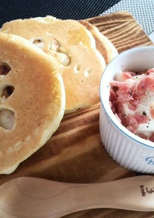 マカダミアパンケーキ＆クリームチーズ-レシピのメイン写真
