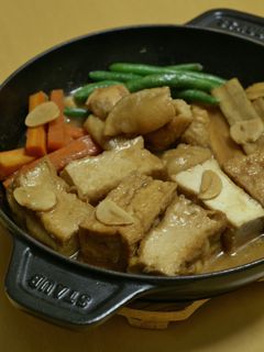 鶏皮と厚揚げの味噌煮-レシピのメイン写真