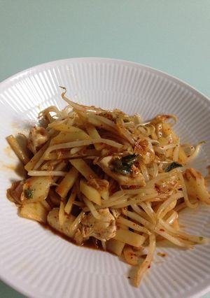 簡単！鶏ジャガもやしキムチ炒め-レシピのメイン写真