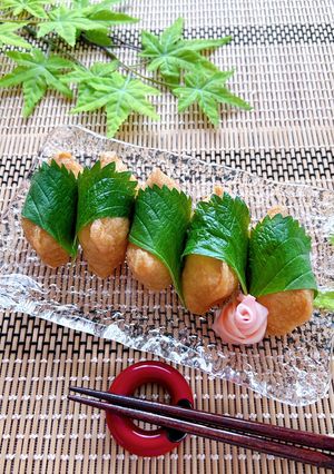 大葉でサッパリ★甘酢生姜入りいなり寿司-レシピのメイン写真