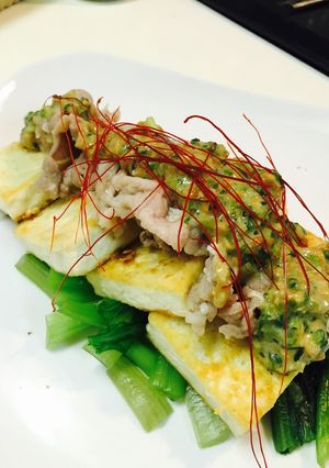 納豆ソースで食べる！豚しゃぶ揚げ出し豆腐-レシピのメイン写真