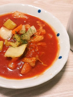 あったか白菜と鶏肉のトマト煮-レシピのメイン写真