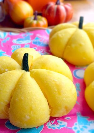 ハロウィンにも♡カボチャあんぱん-レシピのメイン写真