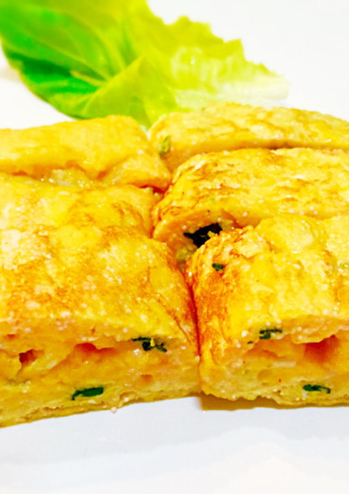 粉豆腐と明太子とほうれん草の卵焼き-レシピのメイン写真