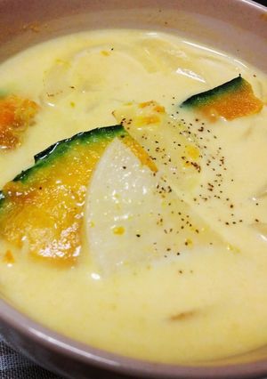 ヘルシーかぼちゃのクリームスープ♬-レシピのメイン写真