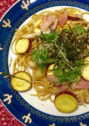 さつまいも・きのこ♪バター醤油和風パスタ-レシピのメイン写真