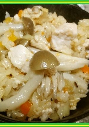 超美味しい 鶏肉しめじetc炊き込みご飯-レシピのメイン写真