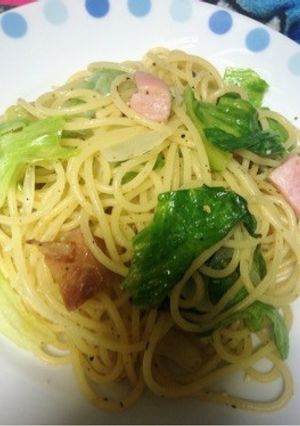 簡単☆レタスとベーコンのペペロンチーノ-レシピのメイン写真
