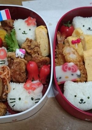 2015中学校運動会お弁当☆キティちゃん-レシピのメイン写真