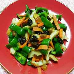 ちくわと野菜のレーズン入りカレー炒め-レシピのメイン写真