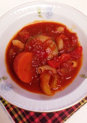 夏野菜とマカロニのトマト煮-レシピのメイン写真