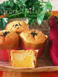 スイートポテトクリーム入りシフォンケーキ-レシピのメイン写真