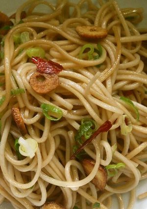 簡単(*^^*)お蕎麦ペペロンチーノ-レシピのメイン写真