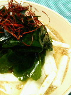 長芋とワカメの☆食べ易いすり胡麻サラダ♪-レシピのメイン写真