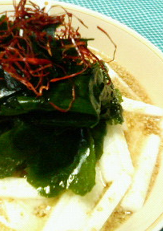 長芋とワカメの☆食べ易いすり胡麻サラダ♪-レシピのメイン写真