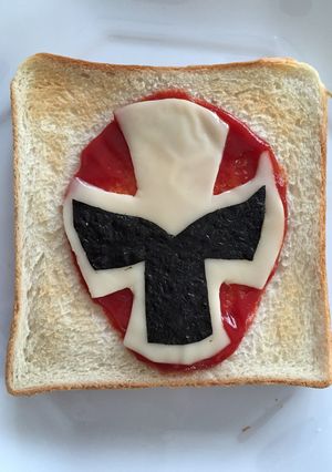 簡単♪ニンニンジャー！トースト☆朝食に！-レシピのメイン写真