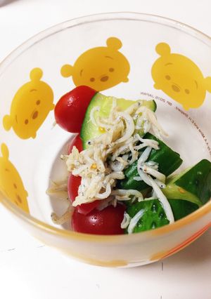 イタリアン?胡瓜トマトシラスサラダ♪-レシピのメイン写真