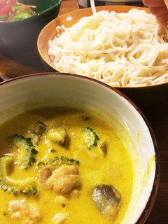 大好き!ゴーヤとカボチャのグリーンカレー-レシピのメイン写真