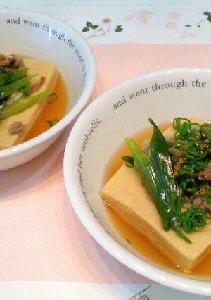 高野豆腐で作る肉豆腐(*^O^*)-レシピのメイン写真
