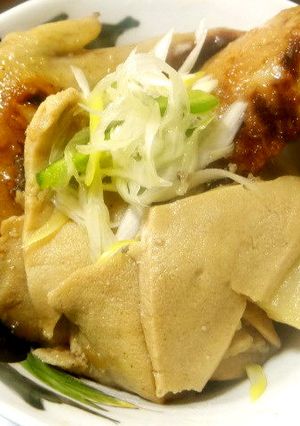 手羽先と高野豆腐の煮物（油葱添え）-レシピのメイン写真