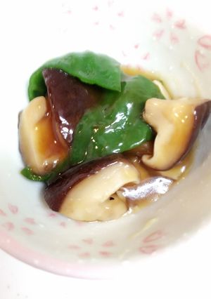 簡単 しいたけとピーマンの中華餡まみれ-レシピのメイン写真