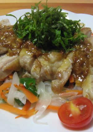 野菜タップリ鶏肉の梅肉マヨネーズ-レシピのメイン写真