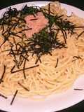 明太子の醤油バターパスタ