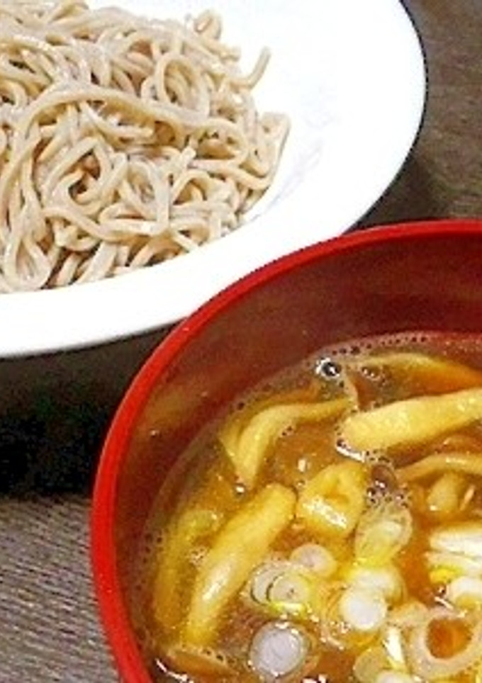バターが合う「きのこバターのつけ蕎麦」-レシピのメイン写真