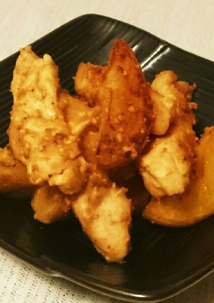 鶏肉とじゃがいもの味噌炒め 簡単-レシピのメイン写真