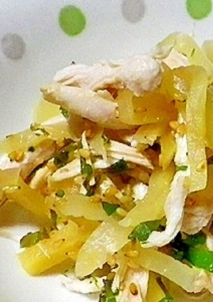 鶏と沢庵の和え物-レシピのメイン写真