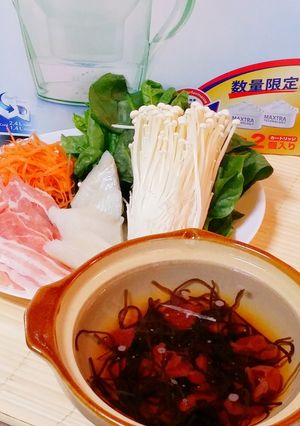 ブリタで♡梅塩昆布豚しゃぶ-レシピのメイン写真
