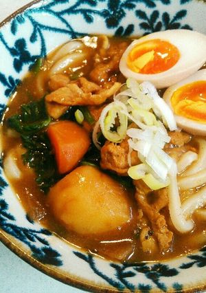 余りカレーでカレーうどん♡めんつゆで簡単-レシピのメイン写真
