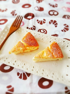 水切りヨーグルトでスフレチーズケーキ-レシピのメイン写真