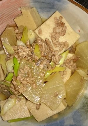 簡単☆高野豆腐と大根と豚挽き肉の煮物☆-レシピのメイン写真