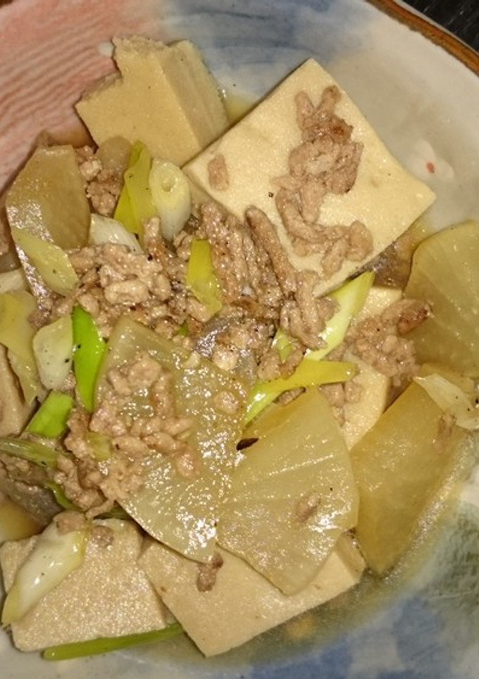 簡単☆高野豆腐と大根と豚挽き肉の煮物☆-レシピのメイン写真