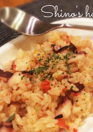 タコとパプリカのピラフ-レシピのメイン写真