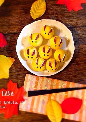 うさぎのお月見団子風の簡単スイートポテト-レシピのメイン写真