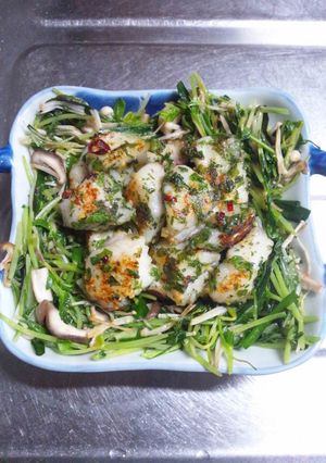 １月１３日晩飯【真鱈のペペロン和え焼き】-レシピのメイン写真